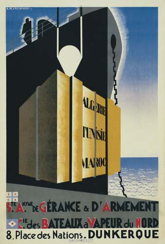 SAGA / ALGERIE TUNISIE MAROC. 1927. 44x29 inches. Hachard, Paris.